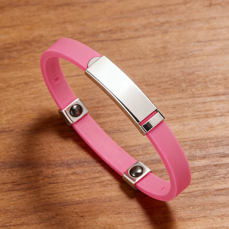 Beautiful popular gift-Couple accessories-Anti-static-Negative ion-Lightning symbol round silicone wristband（Snap-on style）