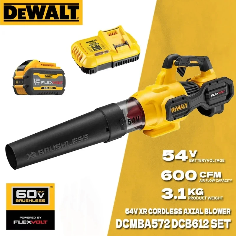 Dewalt Brushless Cordless Axial Blower With 60V Lithium Battery DCB118 Charger 54V Air Blower Vacuum Cleaner Power Tool DCMBA572