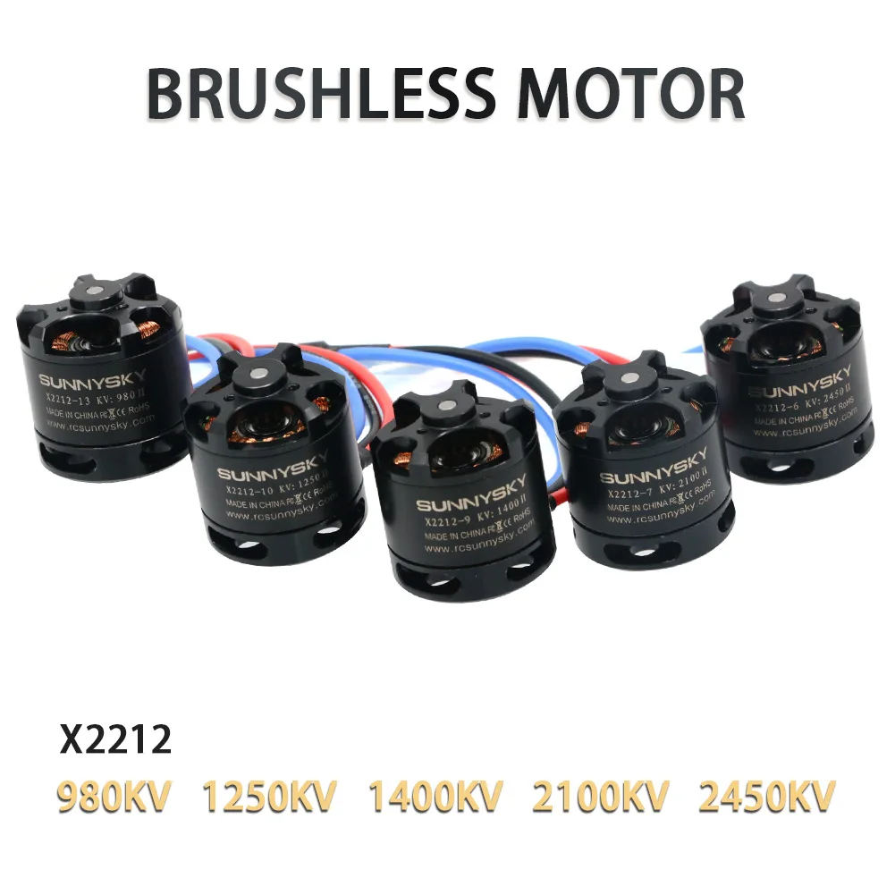 

SUNNYSKY X2212 980KV KV1400KV 1250KV 2450KV Бесщеточный двигатель (короткий вал) для RC FPV Drone Quad-Hexa Copter