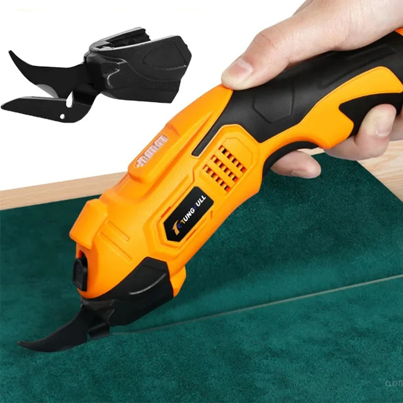 3.6V Cordless Rechargeable Electric Scissors Battery Cutter for Cloth Carpet PVC Fabric Leather Sewing Cutting Tools