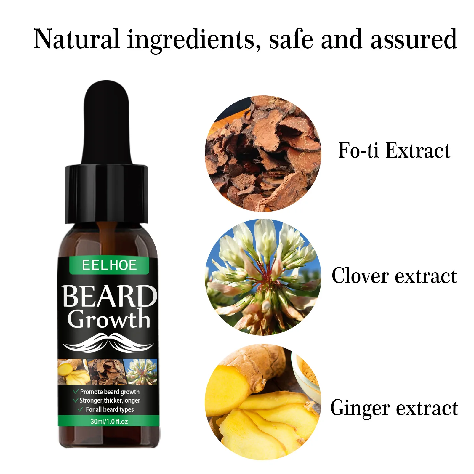 Beard Growth Oil, Nourishing Moisturizing Spray Beard Care Boosting Beard Growth Condenser