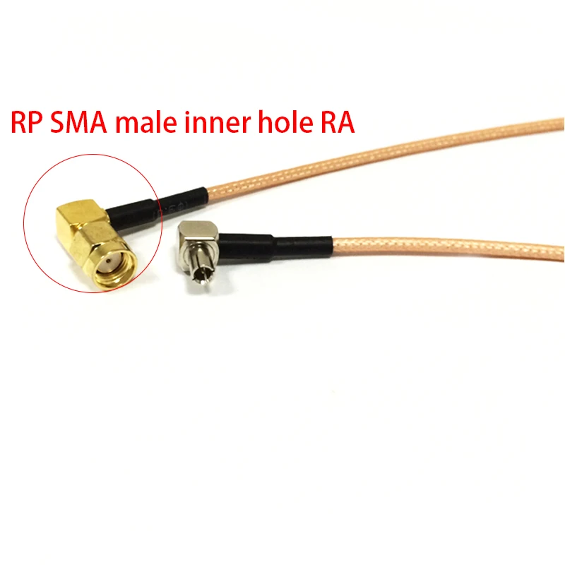 New Wireless Modem Wire RP-SMA Male Plug Right Angle To TS9 Connector RG316 Cable Pigtail 15CM 6