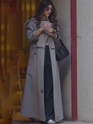 Muslim Abaya Women Trench Coat Eid Morocco Caftab Overcoat England Retro Motorcycle Jacket Dubai Long Outerwear Ramadan 2025
