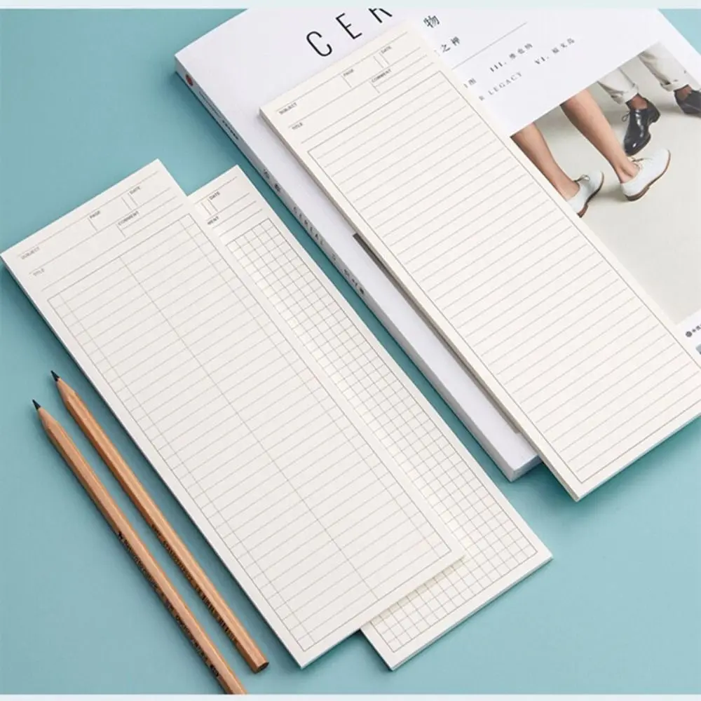 Simple Non-sticky Long Notepad 50 Sheets Stationery Memo Pad Note Paper Gift