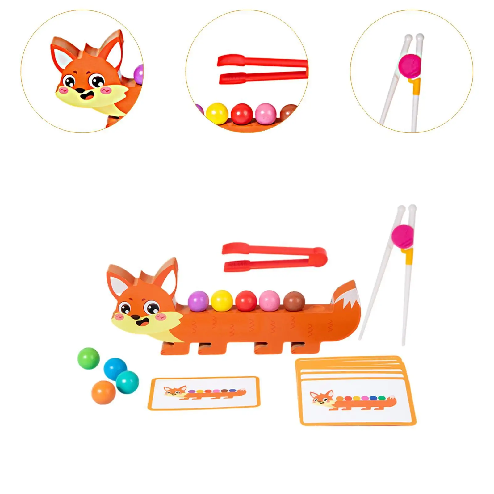 Juego de juego a juego con cuentas de Clip, juguetes de aprendizaje para niños de 3, 4 y 5 años