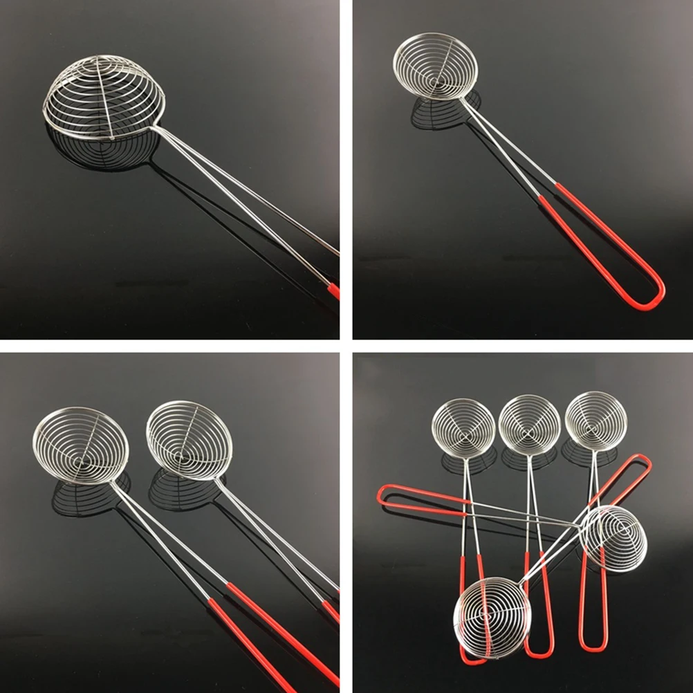 

Pearl Milk Vegetable Residue Colander Strainer Spoon Kitchen Tool Skimmer Stainless Steel Strainer Long Handle Easy Clean