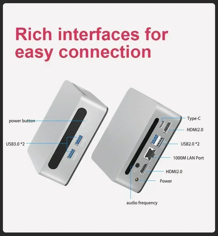 كمبيوتر SZBOX مع ويندوز 11 ، 58 AMD Ryzen 7 Mini H ، 5825U ، 7 4700U ، DDR4 ، me Mhz ، Nvme ، SSD ، WiFi6 ، BT5.2 ، كمبيوتر صغير