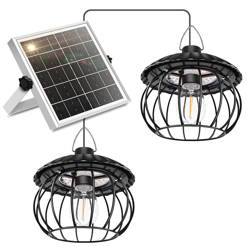 2025 new small pumpkin type solar chandelier landscape courtyard corridor aisle retro decorative light retro LED