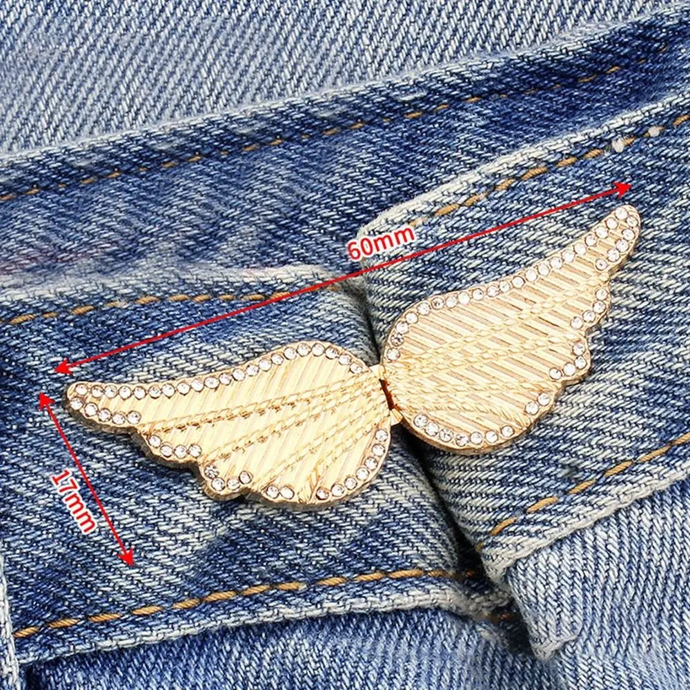Clothing Accessories Waist Closing Button Jeans Ornaments Metal Pins Tighten Waist Button Detachable Removable Waist Clip Women