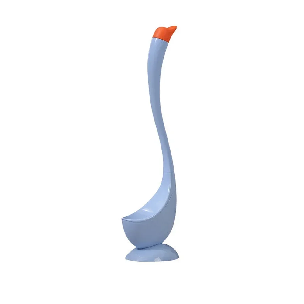 Swan Shape Toilet Brush Clean No Dead Corner Bathroom Toilet Toilet Vertical Cleaning Brush with Base Bathroom Products