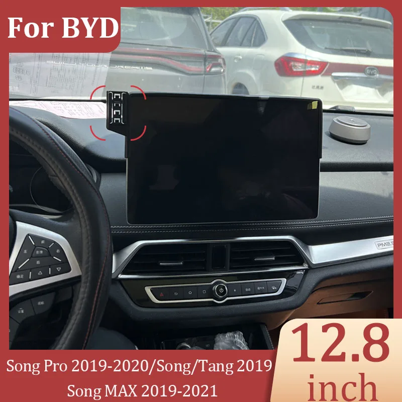 Car Mobile Phone Holder DIY Projection Screen Wireless Charger For BYD Song Tang Song Pro 2019-2021 Screen 12.8 Inch Fixed Base