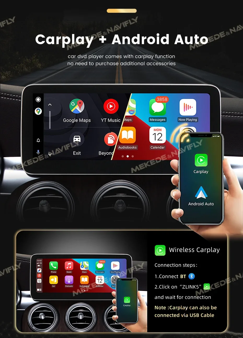 12.5 Inch Snapdragon 662 680 Car Radio For Benz X Class 2015 - 2018 Car Play Android Auto Multimedia player GPS Navigation