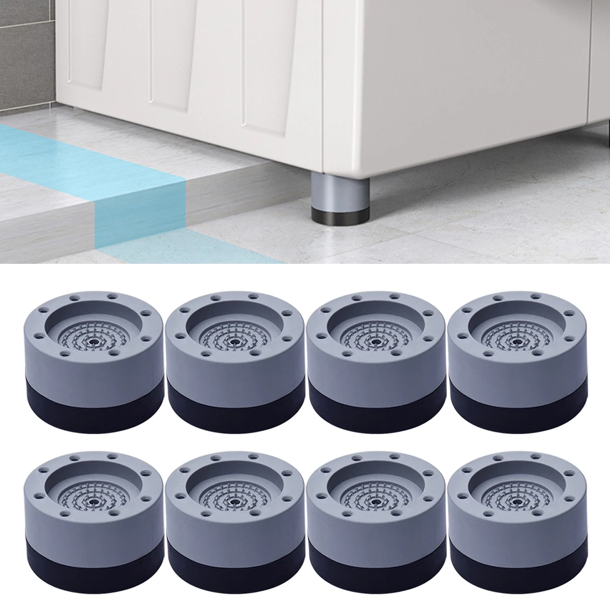 

8Pcs 3.5cm Washing Machine Anti-vibration Foot Pad Rubber Slipstop Silent Supportor Furniture Leveling Foot HouseholdAccessories