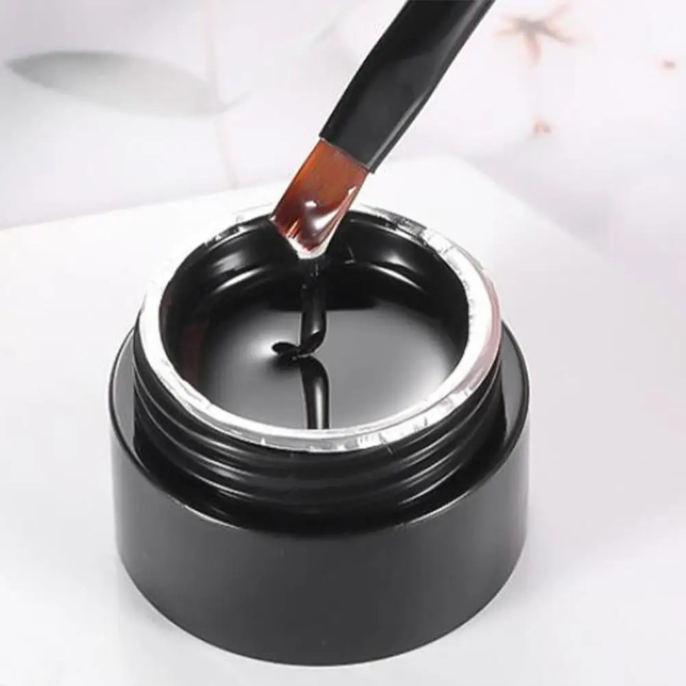 Gel per unghie sigillante Smalto nero Top Coat Duro per unghie Glitter Bottiglia personalizzata Polimerizzazione UV a lunga durata Nessun danno Regalo professionale