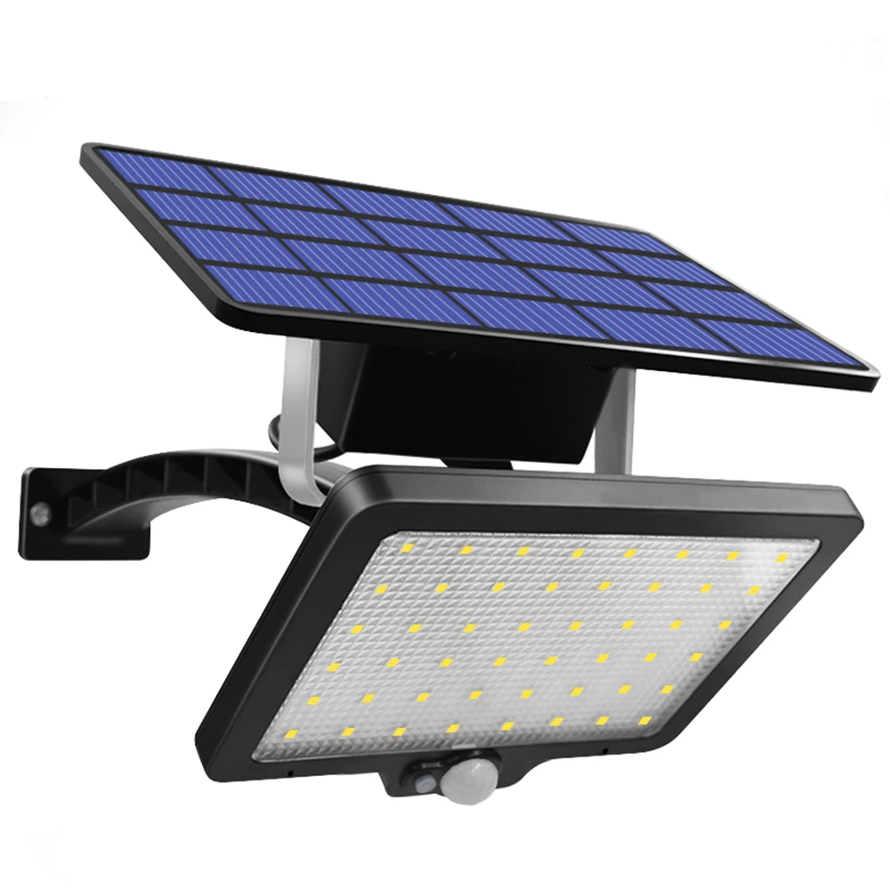 屋外ソーラーライト、モーションセンシングライト、48led、5500mah、2つの設置モード、3つの照明モード、中庭に適しています、ga