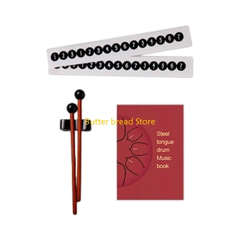 

W89C 8 Note Steel Tongue Drum 6'' with Two Mallets for Musical Education Mind Healing