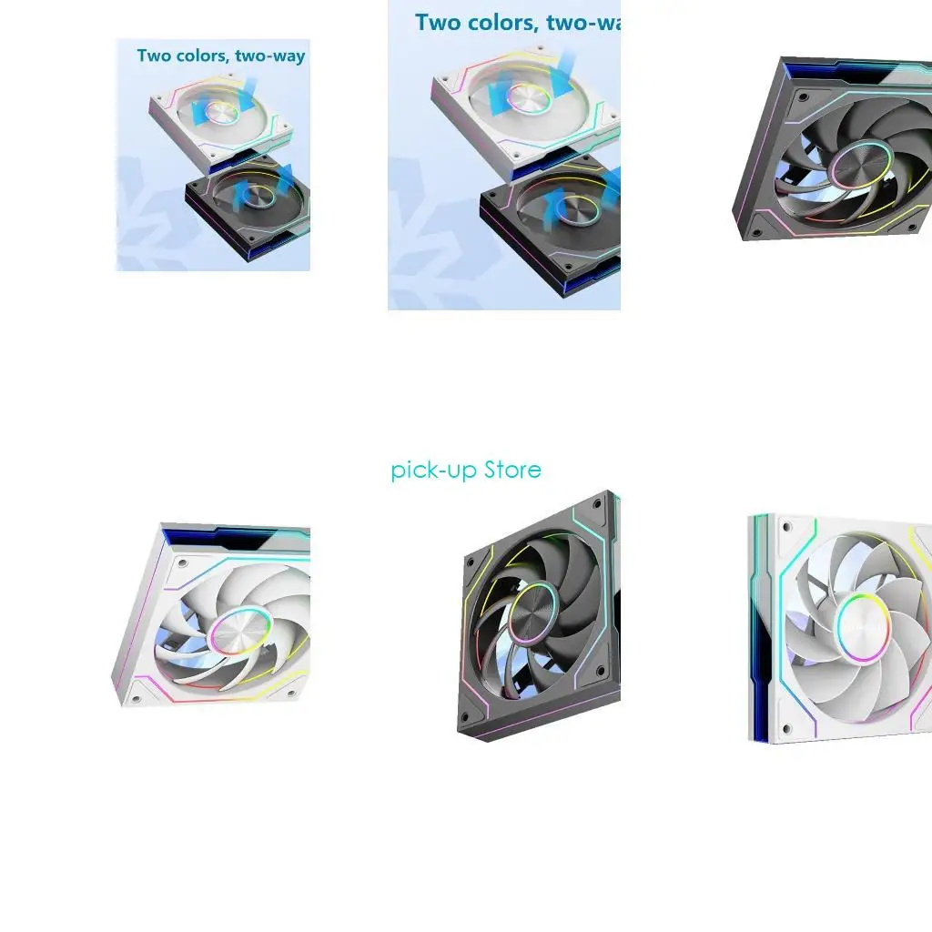 

Q5WA Advanced Cooling 120mm PWM Fan with ARGB Lighting, Infinitys Mirror Design for Desktops and Workstations
