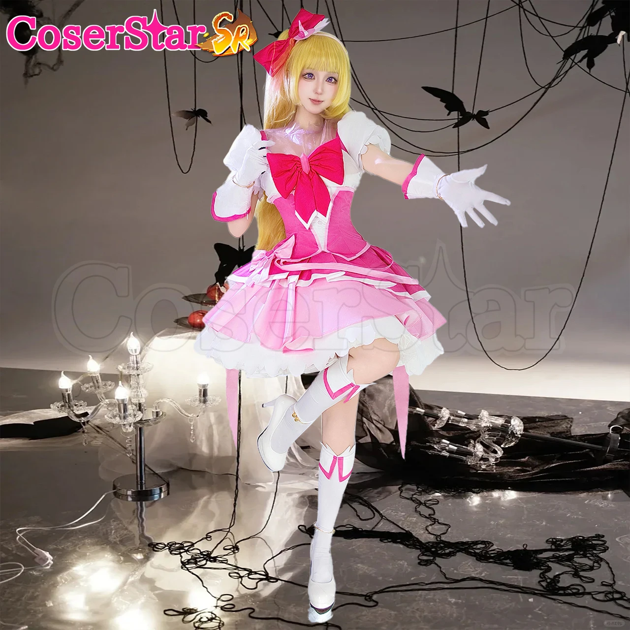 

CoserStar-SR Pretty Cure Asahina Mirai Косплей Костюм Набор Аниме Полный Комплект Асахина Мирай Косплей Платье Экипировка Униформа Опора Костюмы