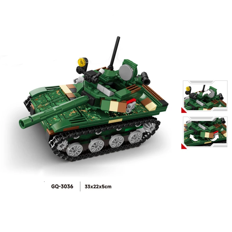 World War China Type 85 Soviet Union KV-2 Tank Military Model Building Block WW2 Army Forces Vehicle Brick Toys For Boys Gifts