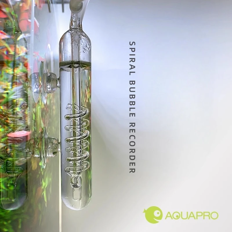

AQUAPRO Spiral CO2 Bubble Counter Crystal Glass for Aquarium Planted Tank