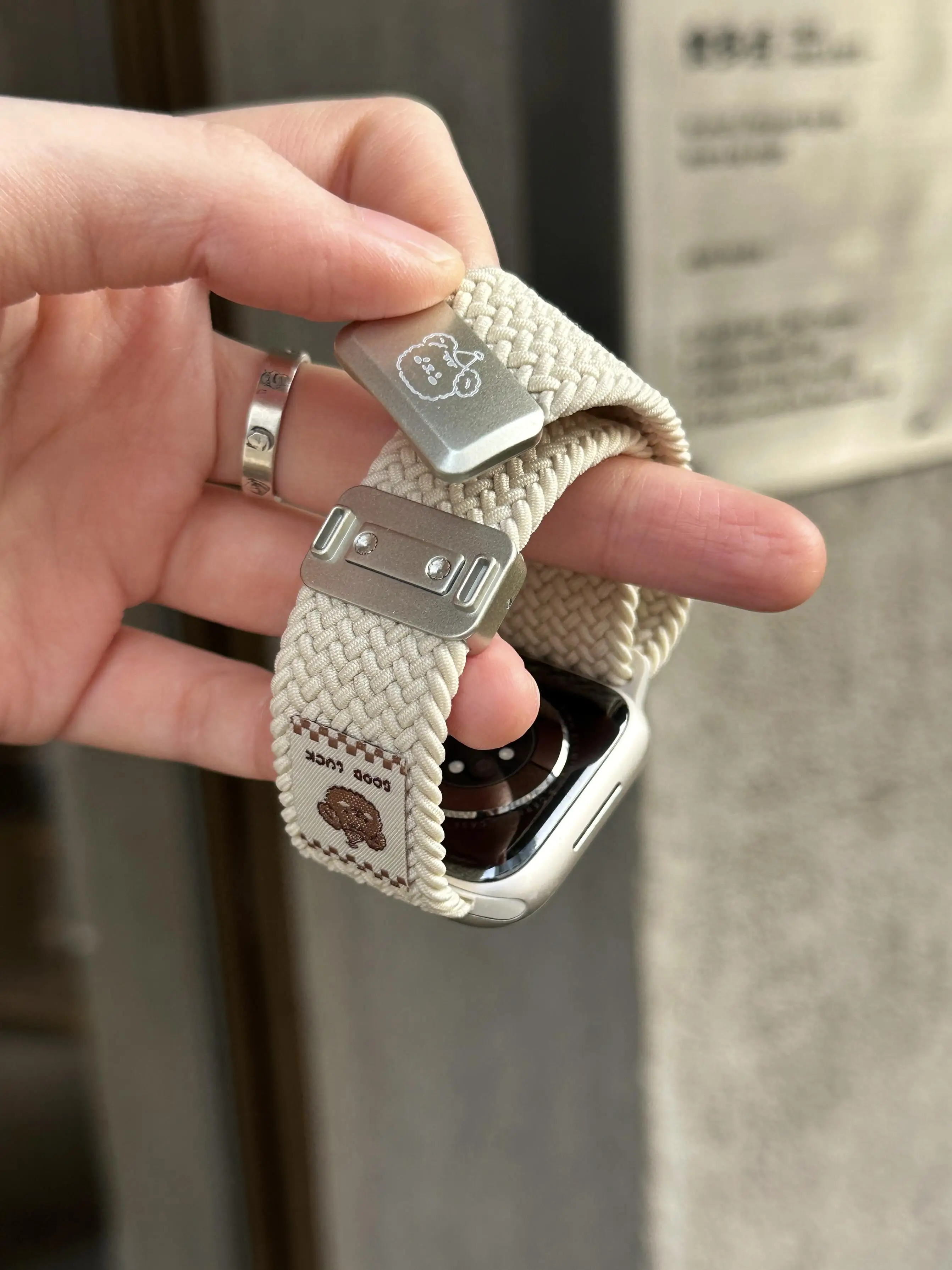 Magnetic Elastic FORCE ไนลอนสําหรับ Apple Watch band ผู้หญิง 10/9/8/7/6/5/4/3/2 SE 38 มม.40 มม.41 มม.42 มม.44 มม.45 มม.46 มม.49 มม.