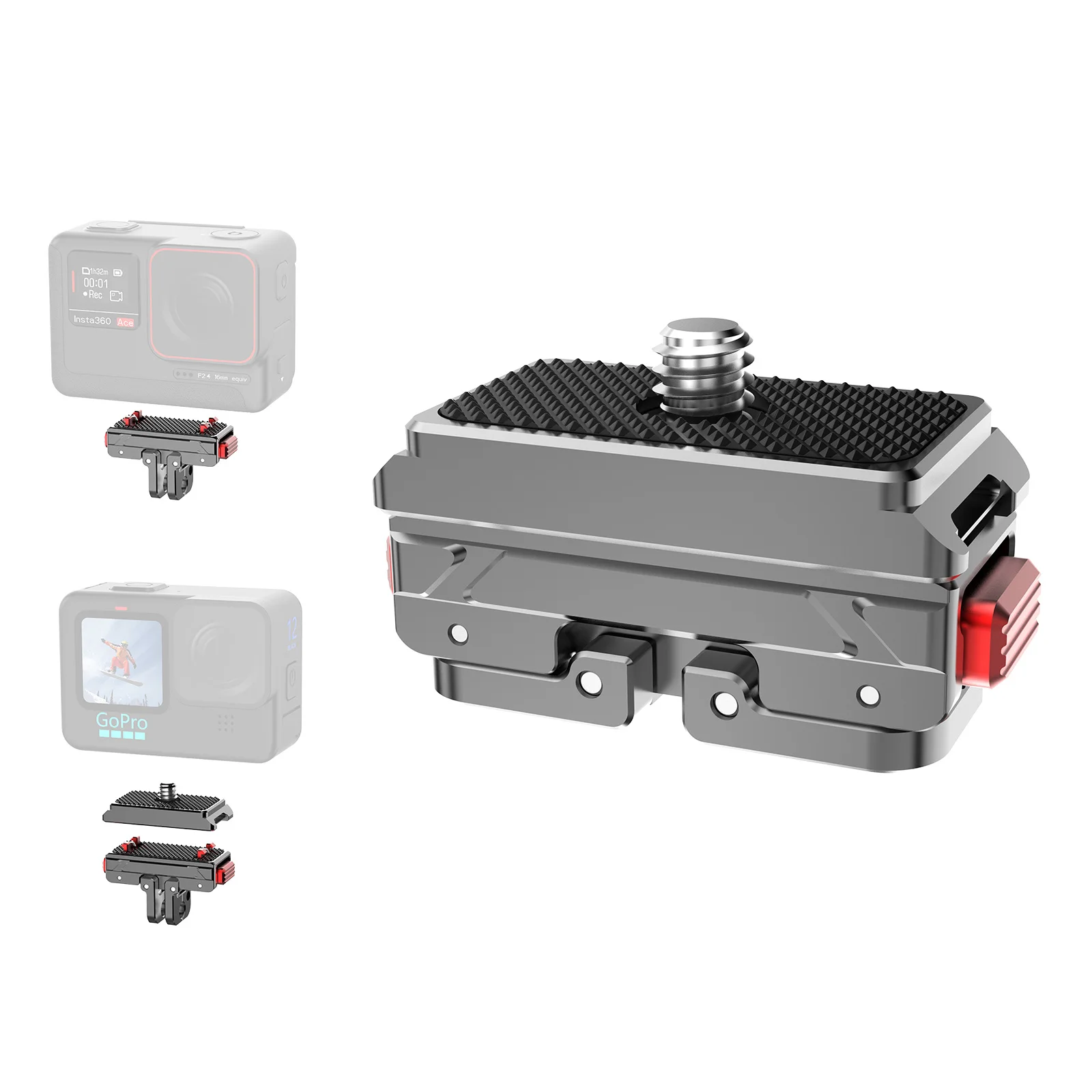 Магнитный быстроразъемный адаптер для Gopro 12 11 10 Insta360 Ace/Ace Pro ONE X2, монтажная пластина для штатива для экшн-камеры