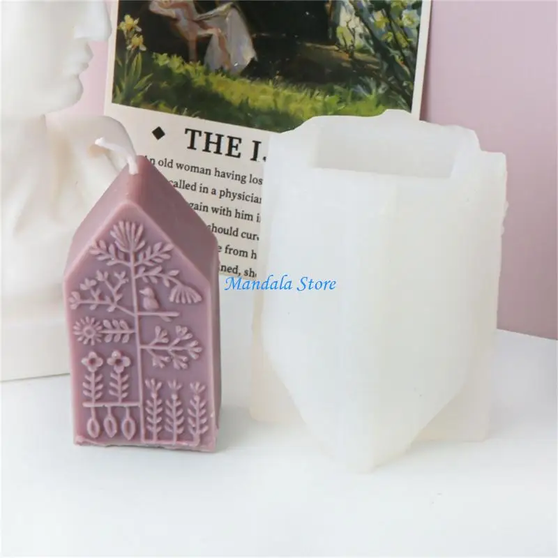 

U2JC Square Silicone Molds House Molds Scented Casting Molds