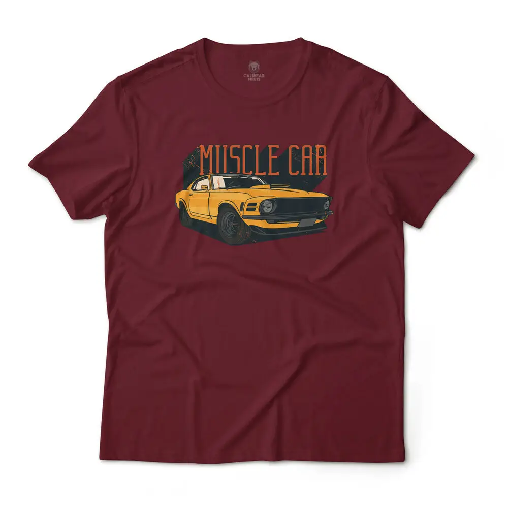 Mustang Classic Muscle Car Graphic Art T-Shirt Unisex 100% Cotton Tee