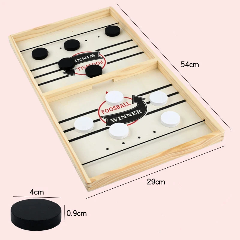 Wooden Billiard Board Two-man Match Board Game Winner Table Toys Speed and Accuracy Parent-Child Interactive Fight Game Toy Gift