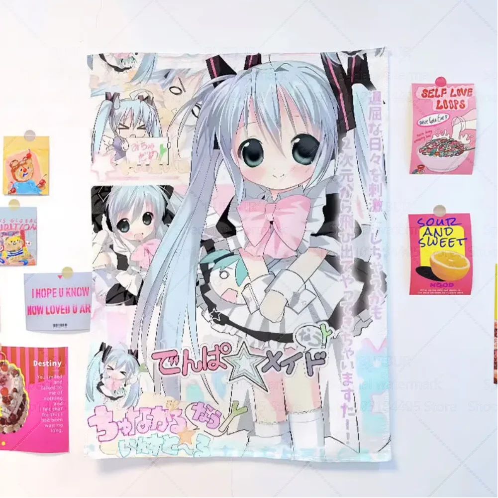 القلب الهزلي القديم فتاة القلب النمط الياباني لطيف معلق القماش طالب عنبر غرفة نوم جو الديكور صورة خلفية جلطة #4