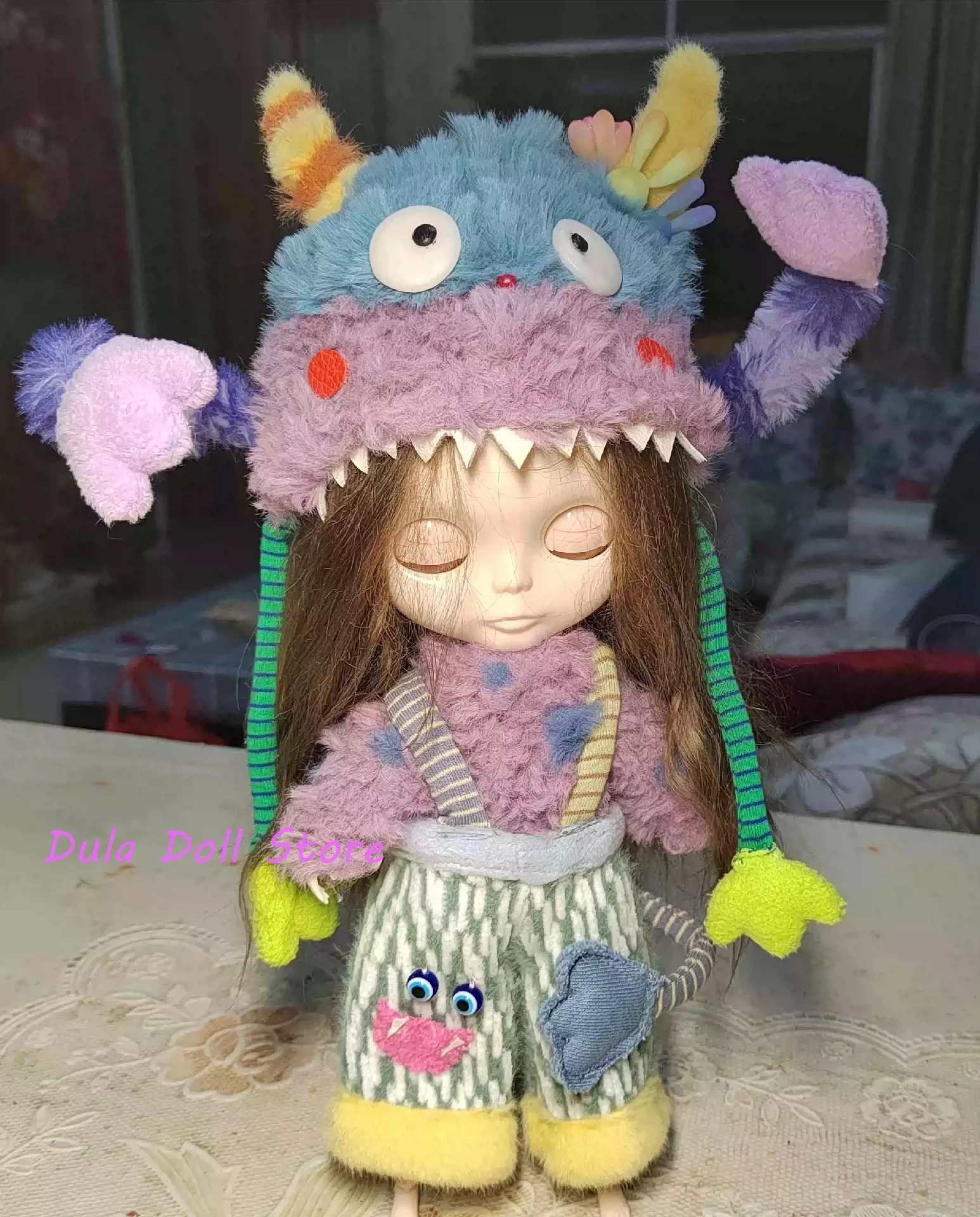 Dula Doll Clothes Dress Plush Monster Set Blythe ob24 ob22 Azone Licca ICY JerryB 1/6 Bjd Doll Accessories