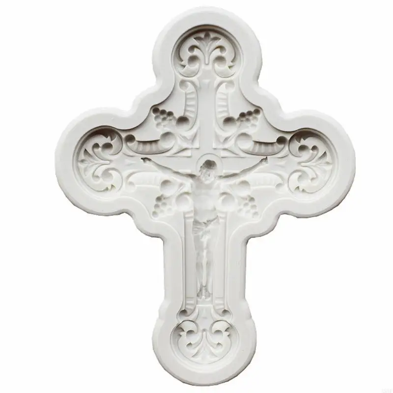 

A9BF for Cross Silicone Mould Pendant Molds Resin Craft Jewelry Making Mold for DIY Pendant Crafts Jewelry Making Tool