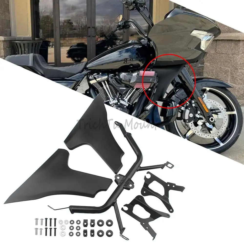 For Harley  CVO Road Glide Upgrade 2024 -later Motorcycle Accessories Side Fairing Spoiler Support Bracket Easy to Install