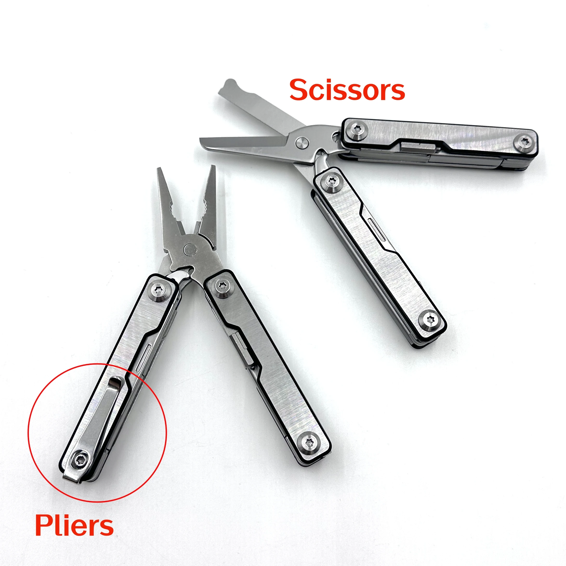 BHBT EDC Mini strumenti multifunzionali in acciaio inossidabile Pinze multiutensile pieghevoli portatili a forbice