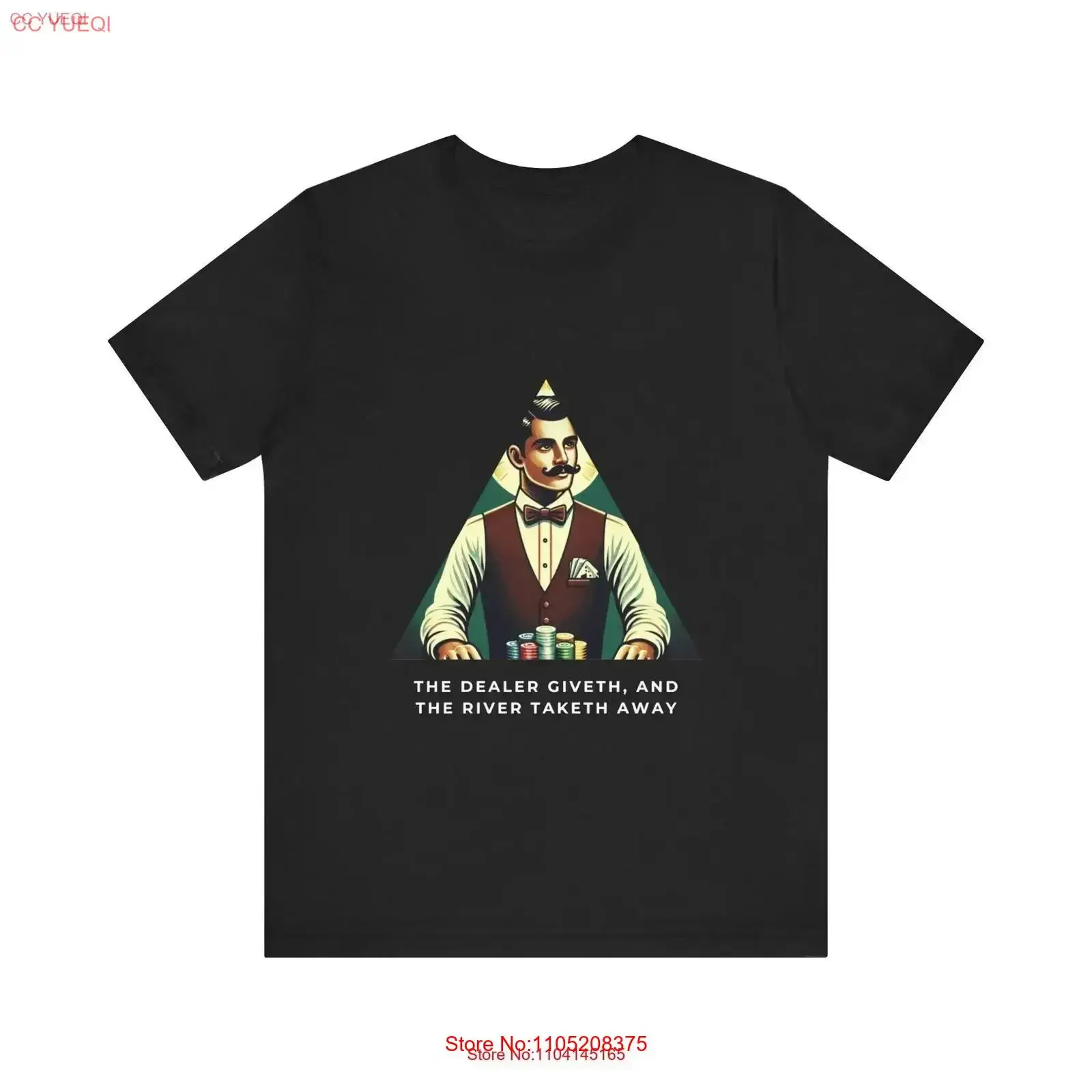 

Забавная футболка для покера The Dealer Giveth and River Taketh Away, винтажная хлопковая футболка высокого качества, идеально подходящая для игроков, винтажная стираная футболка