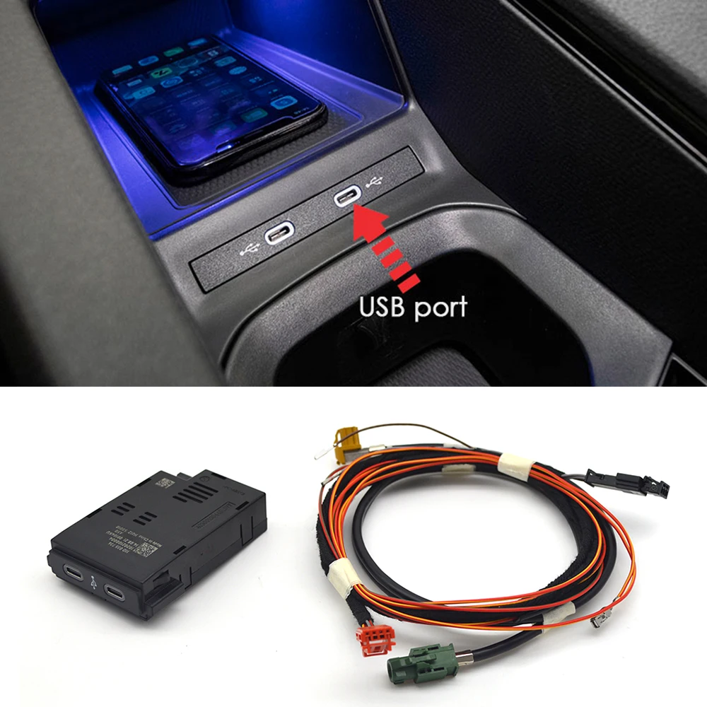 

Передняя консоль для VW ID4 ID6 T-roc, USB-порты для VW Skoda, штепсельная розетка 11D035736 11D 035 736