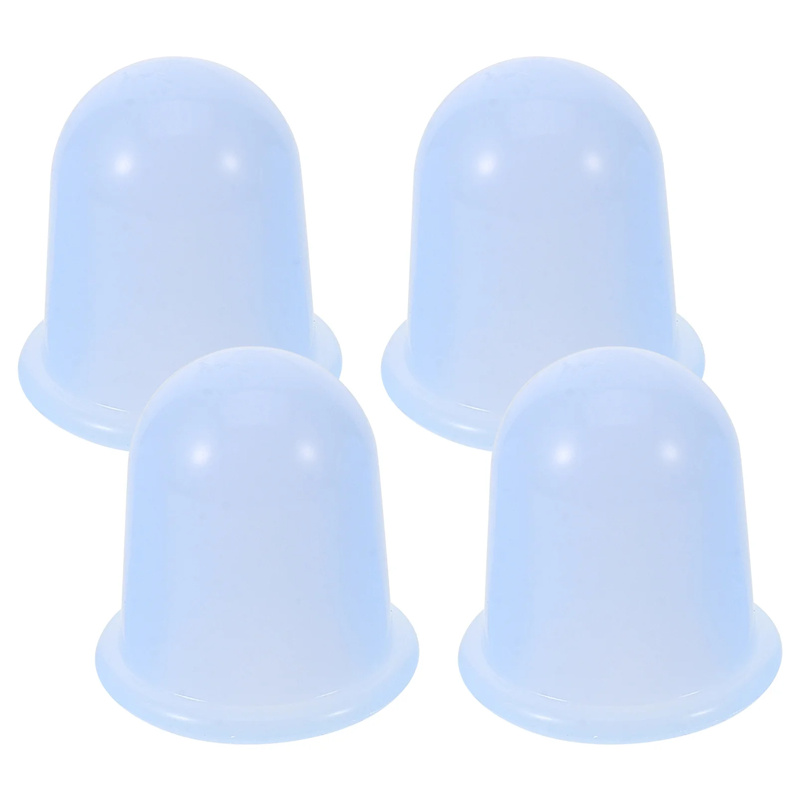 

Acupressure Silicone Cupping Massage Vacuum Device 4pcs (Blue) Suckers Suction for Body Silica Gel Massager