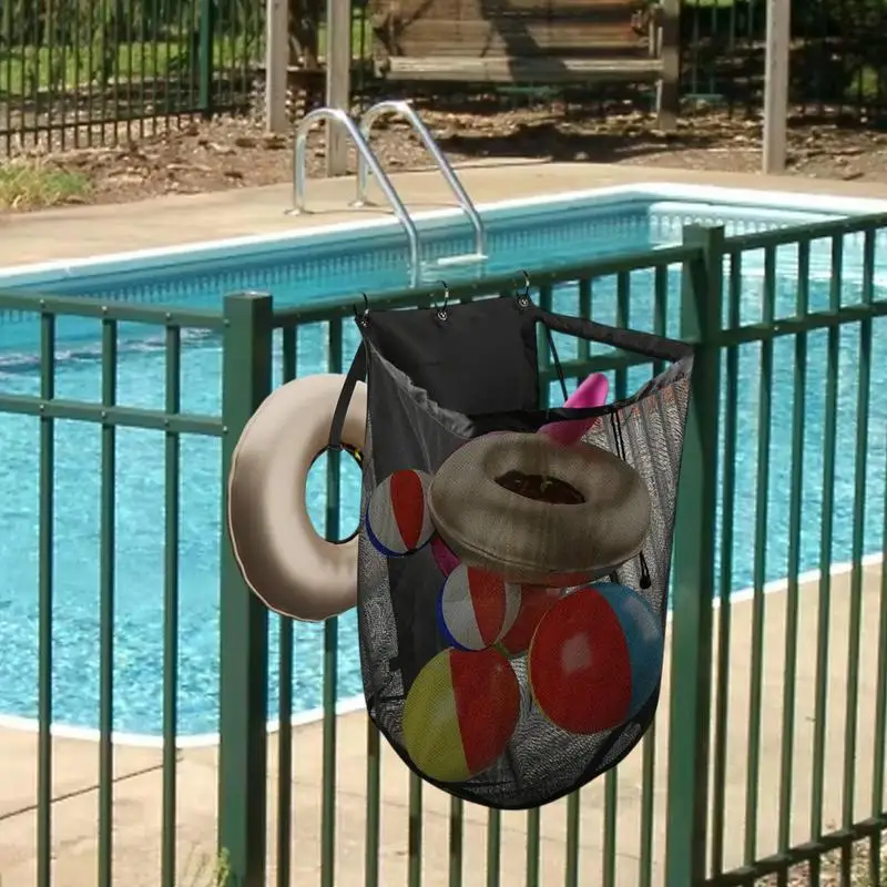 

Pool Floats Storage Bag Swimming Pool Storage Mesh Set Of 2 Poolside Organizer Pouch For Floats Rafts Noodles Large Capacity