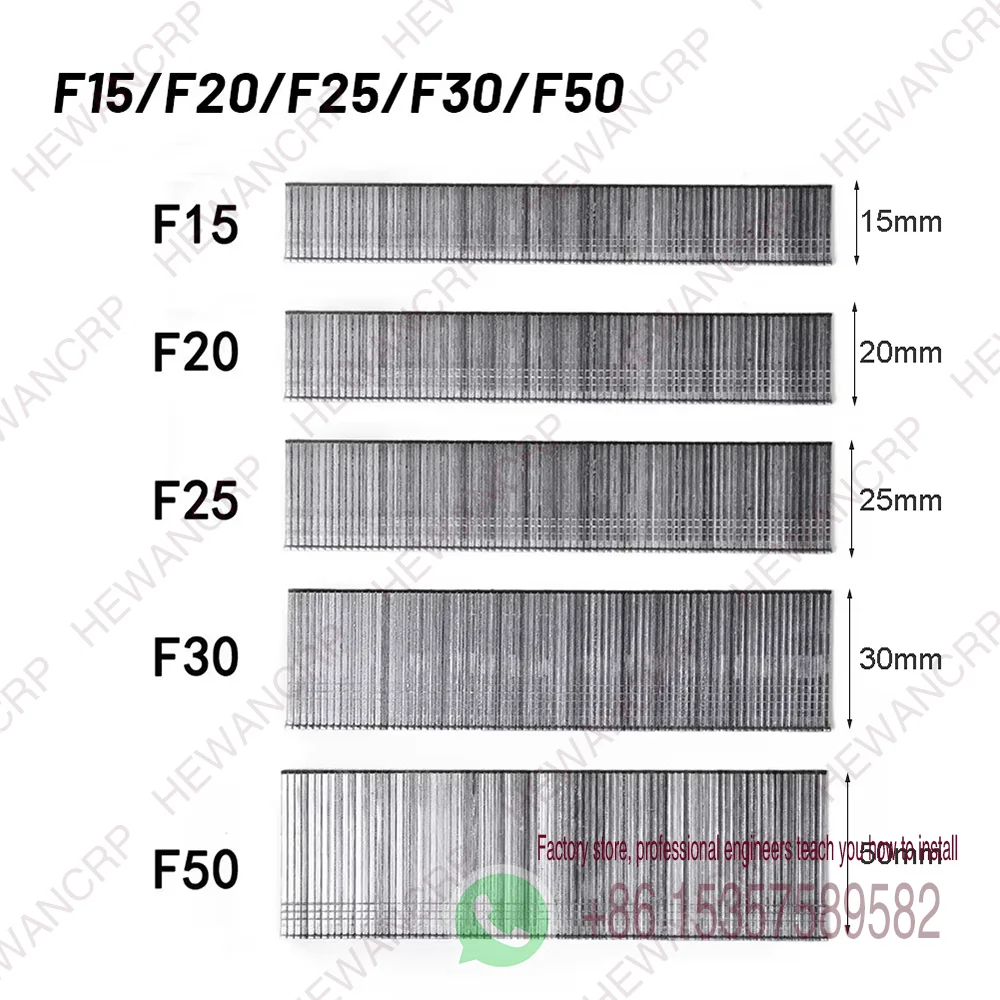 1600pcs F-Type Metal Straight Nails 18GA Pneumatic Or Electric Nail Guns Including F50 Home Improvement Woodworking Projects.