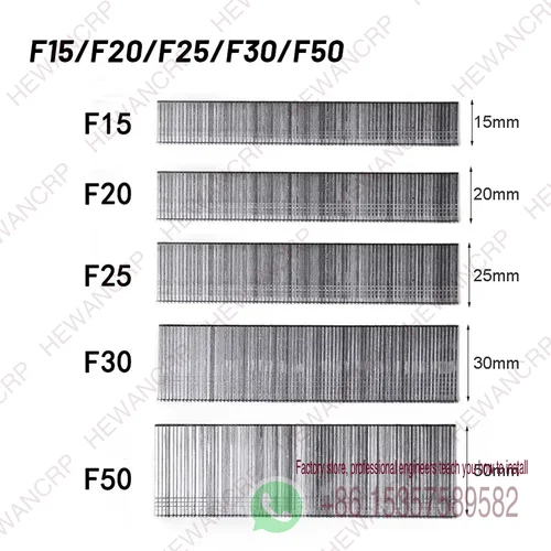 Imagen 1 del producto 1600 Uds. Clavos rectos de Metal tipo F 18GA pistolas de clavos neumáticas o eléctricas que incluyen proyectos de carpintería para mejorar el hogar F50.