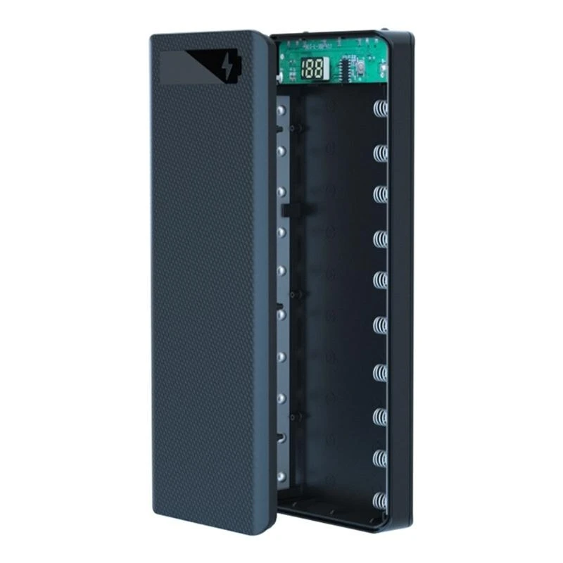  L10 LCD Display 18650 Battery Holder Batteries for Case Storage Box 10x18650 Bat