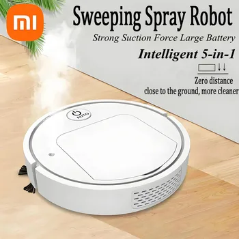 샤오미 스마트 청소 바닥 로봇 리모컨 진공 청소기, 가정용 초저소음 스프레이 무선 걸레질 기계, 5 인 1