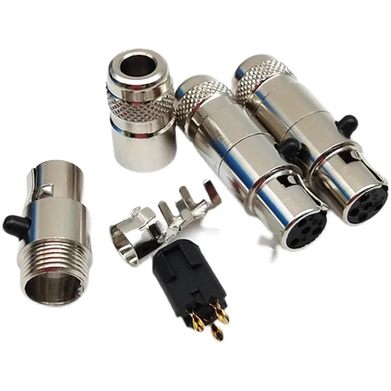 2Pcs XLR Male Plug Chassis Panel Mount Mini Female Socket Audio Cable Solder Type Connector 3/4/5/6Pin