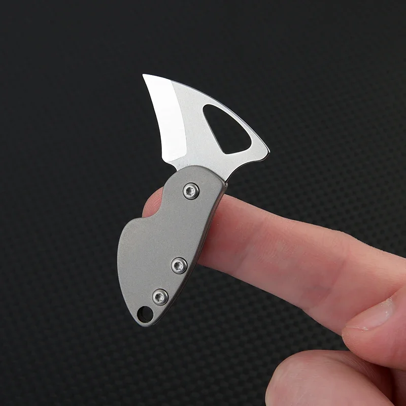 

Titanium Alloy Mini Folding Knife Keychain Pendant, Sharp Portable Tool