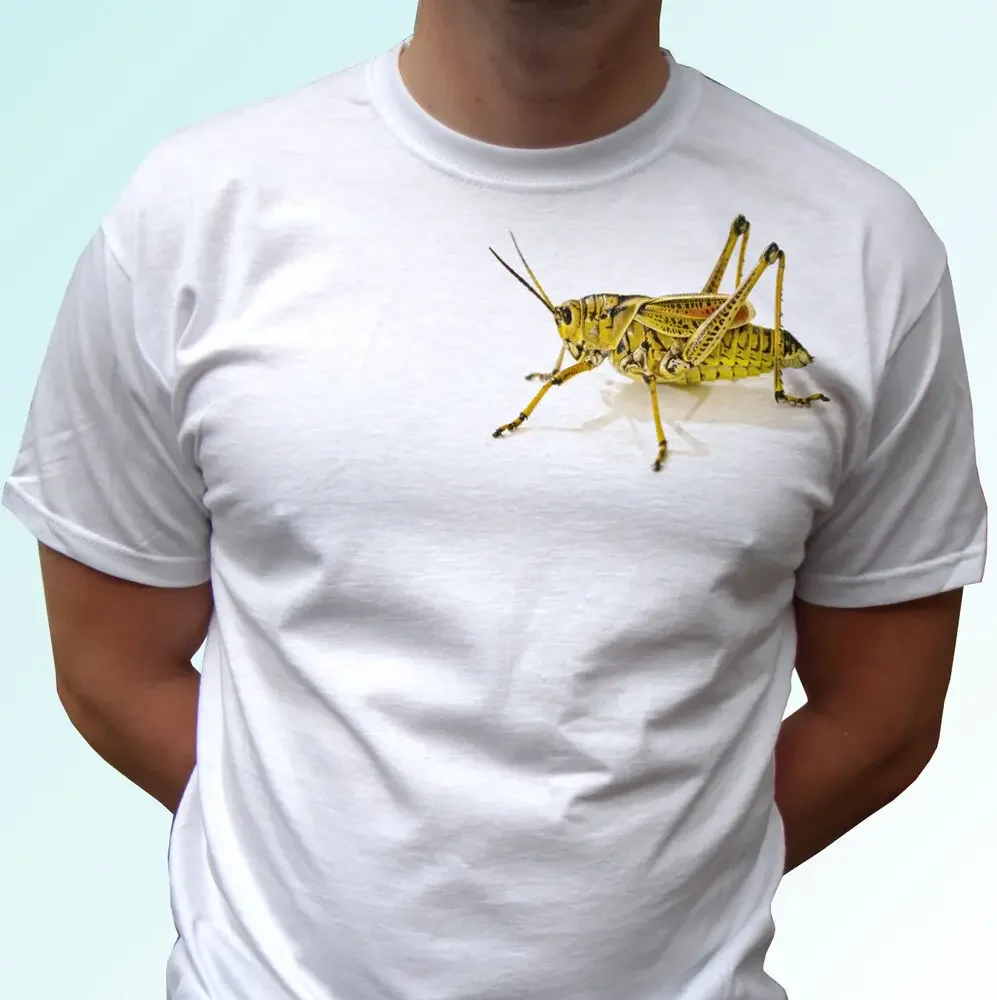 Grasshopper white t shirt insect animal locust top sizes  High Quality 100%Cotton Short Sleeve