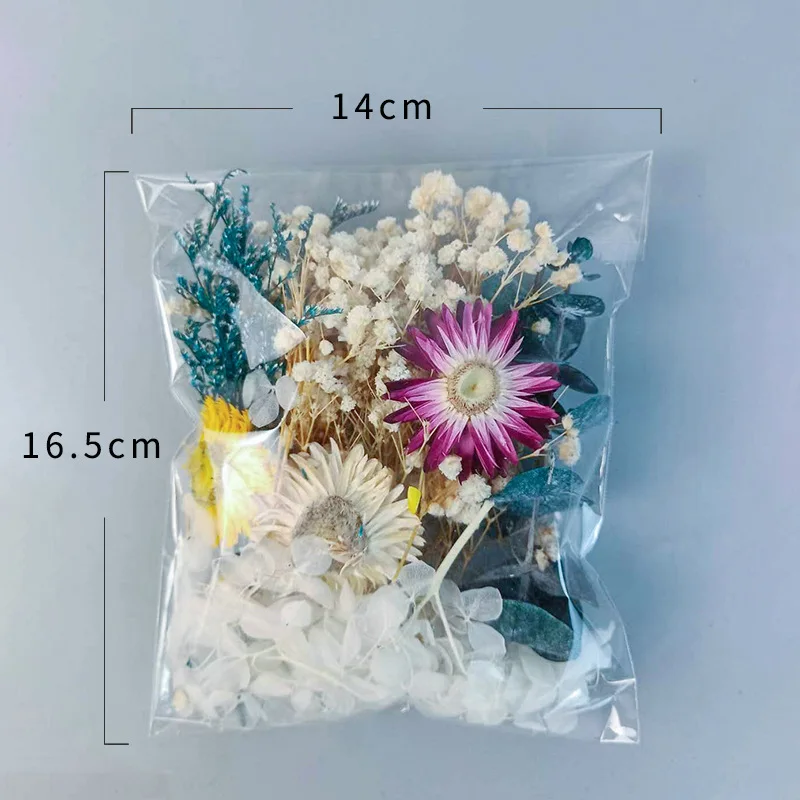 1 confezione di fiori secchi vari set per artigianato fai da te decorazione di nozze per la casa Real Touch Gypsophila piccolo pacchetto abbellisci regali
