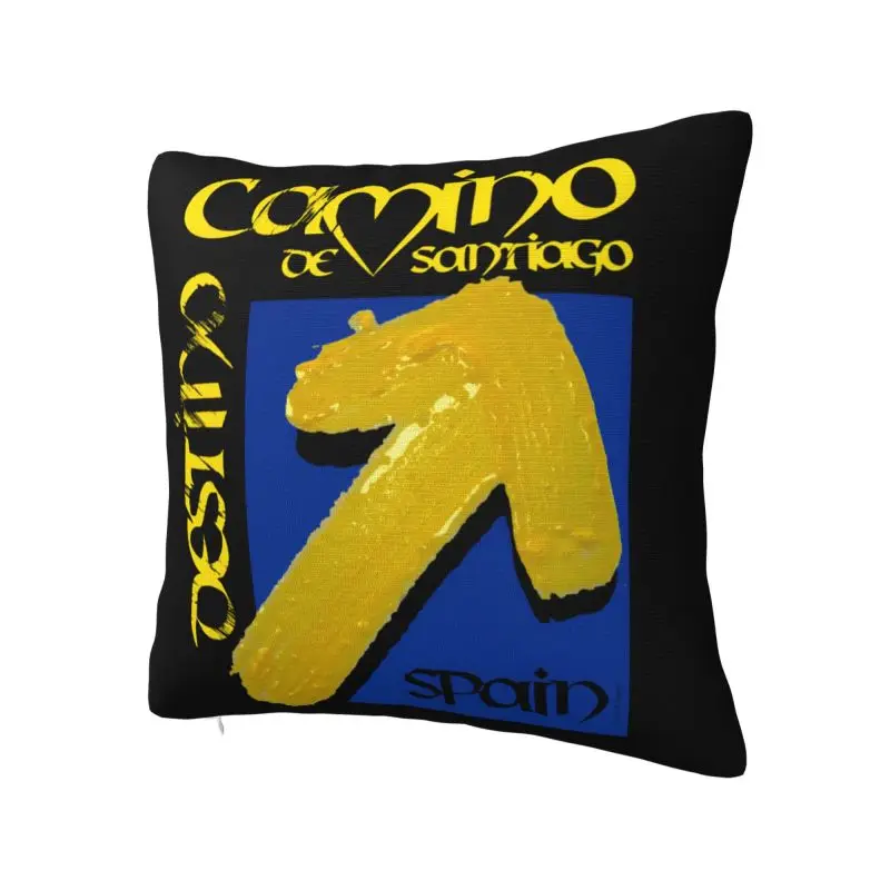 Buen Camino De Santiago Throw Pillow Case 40*40cm Decorative El Camino Cushion Cover Polyester Pillowcase Double-sided Printing