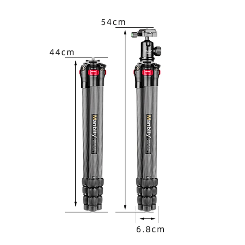 Carbon Fiber Camera Video Tripod Monopod with 360° Panorama Ballhead Arca Type QR Plate Bag Travel Tripod Max Load 10kg