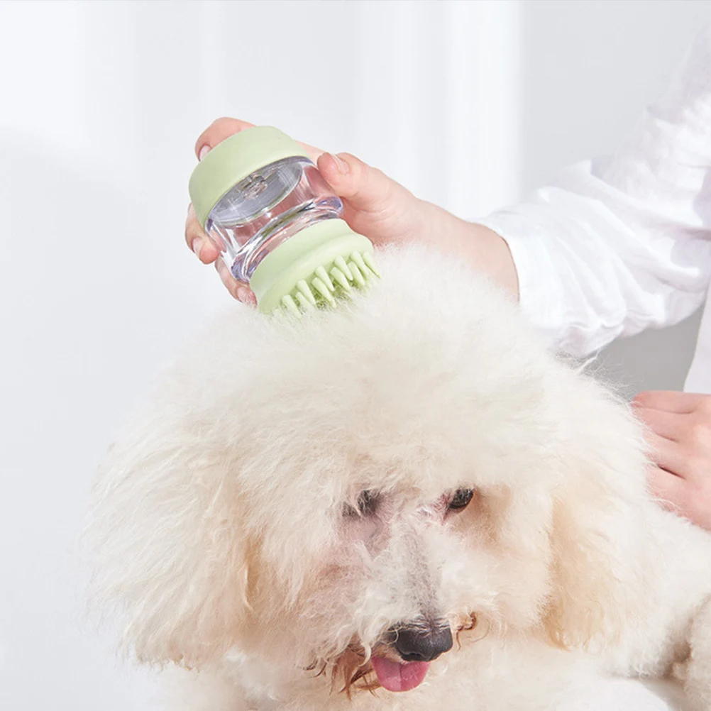 

Pet Bath Silicone Multifunctional Shower Shampoo Dog Shower Scrubber Dispenser Green Dog Cat Bathing Scrubber Cleaner