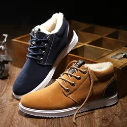 Winter Boots for Men Plush Warm Ankle Booties Men's Shoes Man Chaussure Homme Footwear Male Sneakers Plus Size